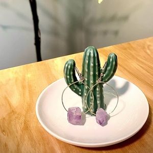 Raw Amethyst Earrings